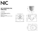 Nic-Design Унітаз підвісний Nic Design Pin 55 х 37 см з кришкою, білий глянець (003709001/005712001) (003709001_005712001)