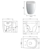 Nic-Design Унітаз для підлоги Nic Design Ovvio 37,4х53х42 см, Sabbia матовий (003859051)