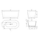 Nic-Design Ванна зі штучного каменю NIC Design Bay 160х80, Antracite Mat (014719013)