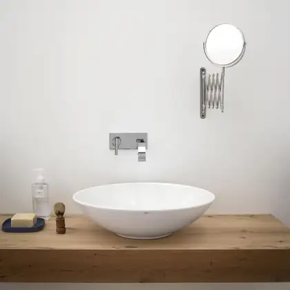 Nic-Design Умивальник круглий на стільницю Nic Design CIOTOLA Giulia без переливу 42x42х13h, білий (001033001)