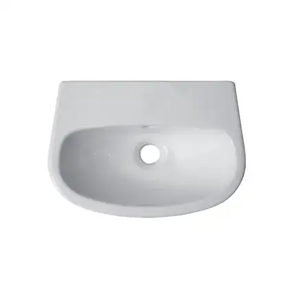 Nic-Design Умивальник підвісний Nic Design Milk Mini 40x28x15.5h з переливом, без отвору під змішувач, білий (001311001)