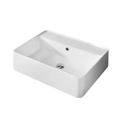 Nic-Design Умивальник на стільницю із переливом Nic Design Semplice 60х45х16 см, білий матовий N/F (001384003 NF)