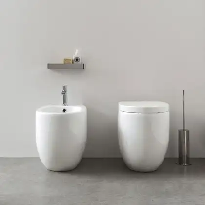 Nic-Design Унітаз підлоговий Nic Design Ovvio 37,4х53х42 см, чорний глянець (003859008)