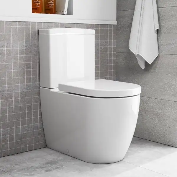 Унітаз підлоговий Quarter Bath Deep 63cm з бачком, кришкою Slim та зливним механізмом, білий (70DE06001.00.1_30SCD.03WG)