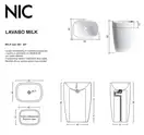 Nic-Design Умивальник окремо стоячий Nic Design Milk 58х40х85 см, злив в підлогу, cemento matt (001287047)