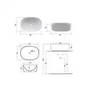 Nic-Design Умивальник на стільницю Nic Design Semplice 55х40х15 см, Fard глянець (001376072)