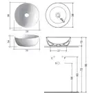 Nic-Design Умивальник на стільницю Nic Design Ovvio 38x14 см, білий матовий (001446003)