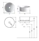Nic-Design Умивальник на стільницю Nic Design Ovvio 42х16 см, чорний глянець (001451008)