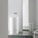 Nic-Design Умивальник окремо стоячий Nic Design OVVIO 45x85h, white gloss (001453001)