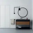 Nic-Design Комплект меблів Nic Design Elen120 (полиця під стелаж, стелаж, умивальник-antracite, тумба Noce canalett), antracite/Noce canalett (7738013_10736025_1734CF013_21737064)