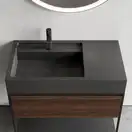 Nic-Design Комплект меблів Nic Design Elen120 (полиця під стелаж, стелаж, умивальник-antracite, тумба Noce canalett), antracite/Noce canalett (7738013_10736025_1734CF013_21737064)