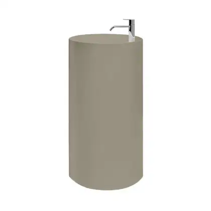 Nic-Design Умивальник окремо стоячий Nic Design Ovvio 45х85 см з отвором під змішувач, злив у підлогу, Sabbia матовий (001452051)
