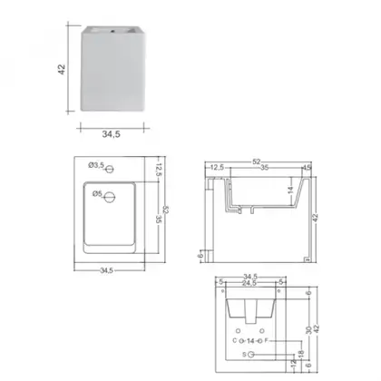 Nic-Design Біде підлогове Nic Design Cool 34,5х52х42 см, чорний глянець (004230008)