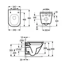Roca Gap Rimless Square Compacto підвісний унітаз, білий (A34H473000)