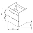 Тумба c умивальником Roca Suit 54 х 42,2 х h60,7 см, колір білий (A85118A806)