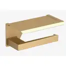 Тримач туалетного паперу з поличкою Sonia S-Cube Brushed Gold 149х79х105 мм, золото матове (182169)