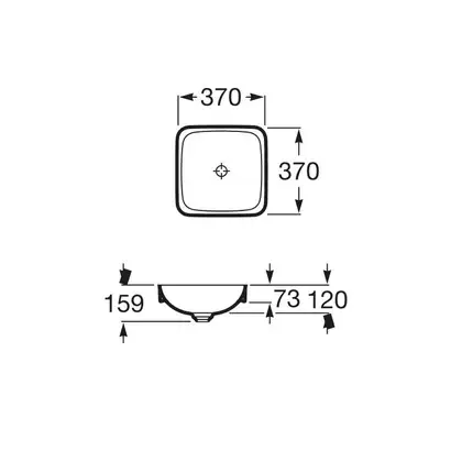 Умивальник накладний Roca Inspira Square 37х37 (A32753R000)