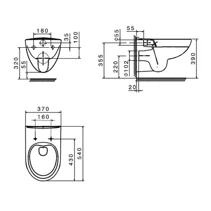Унітаз підвісний Roca Victoria Rimless з кришкою (A34H398000)