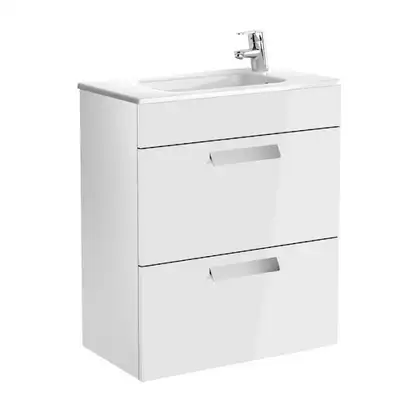 Умивальник Roca Debba 605х360 мм + тумба під умивальник, білий (A855905806)