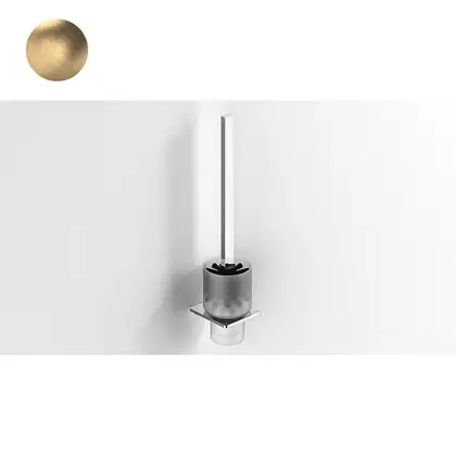 Щітка для унітазу Sonia S-Cube Brushed Gold 85х415х95 мм, золото матове (182114)