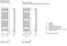 Рушників водяна Zehnder Virando 78.6х50, 500Вт, білий RAL 9016 (AB-080-050 RAL 9016)