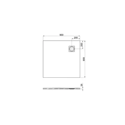 Душовий піддон Roca Ignis, 90x90, білий (AP70238438401100)