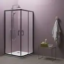 Kolpa San ECO QUAT BLACK TKK 90/K Душова кабіна, чорна (515280)