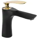 Смеситель для раковины (умывальника)  REA ORBIT BLACK GOLD низкий (REA-B2054)