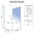 Душова кабіна REA MAXIM 80х80 L (REA-K0264)