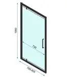 Душевая дверь REA RAPID SWING 80 (REA-K6408)