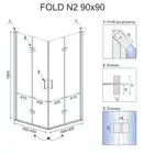 Душевая кабина REA FOLD N2 80х80 (REA-K9990)