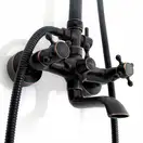 Душевой гарнитур REA RETRO OLD BLACK черный (REA-P2366)