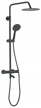Rea Lungo Black Душовий гарнітур, чорний (REA-P4113)