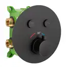 Душевая система REA MILER BLACK c термостатом + BOX скрытого монтажа (REA-P6713)