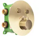 Душевая система с термостатом REA MILER BRUSHED GOLD + BOX скрытого монтажа (REA-P6716)
