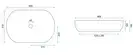 Умывальник (раковина) REA CLEO 61 WHITE BLACK EDGE накладний білий (REA-U6210)