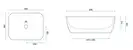 Rea Freja Умивальник накладний, сірий матовий (REA-U6648)
