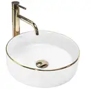 Rea SAMI GOLD EDGE Умивальник накладний, білий (REA-U6758)