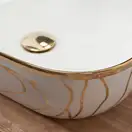 Умивальник (раковина) REA BELINDA WAVE WHITE GOLD накладний білий (REA-U8472)