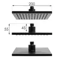 Душевой гарнитур Yoka FLOVA 20 BLACK черный (BP.FLOVA 20 BLK)