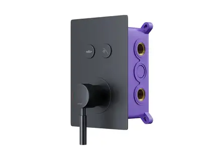 Душовий гарнітур прихованого монтажу Corsan CMZ066MBL BLACK + BOX чорний (646987)