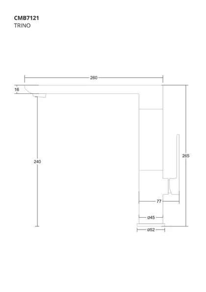 Смеситель для кухни Corsan TRINO BLACK MATT черный з подвижным носиком (CMB7121BL)