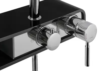 Душовий гарнітур Corsan KLAR FIBER CHROME BLACK (CMN002BL)