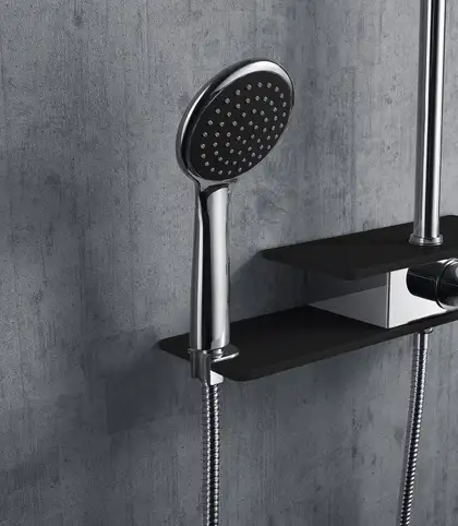 Душовий гарнітур Corsan KLAR FIBER CHROME BLACK (CMN002BL)