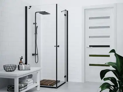 Душовий гарнітур Corsan ANGO BLACK MATT з термостатом (CMN019)