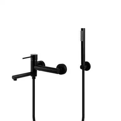 Смеситель для ванны Corsan LUGO BLACK MATT с изливом (CMZ062BL)