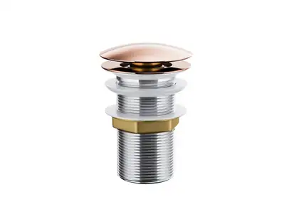 Донний клапан для умивальника Corsan KLIK-KLAK ROSE GOLD без переливу рожеве золото (MUKK ROŻOWE ZŁOTO)