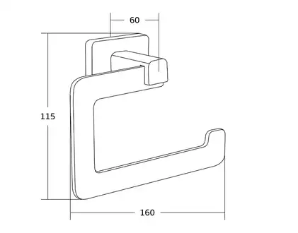 Держатель для туалетной бумаги MEXEN ASIS CHROME (MEX-7017633-00) Держатель для туалетной бумаги MEXEN ASIS CHROME (MEX-7017633-00)