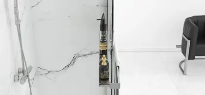 Полка REA EVO CHROM на душевую стенку (HOM-08945)