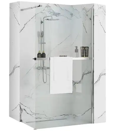 Полка REA EVO CHROM на душевую стенку (HOM-08945)